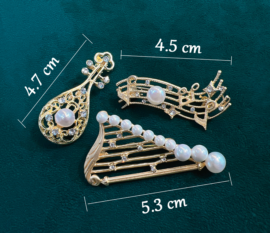Musical Instrument Brooch