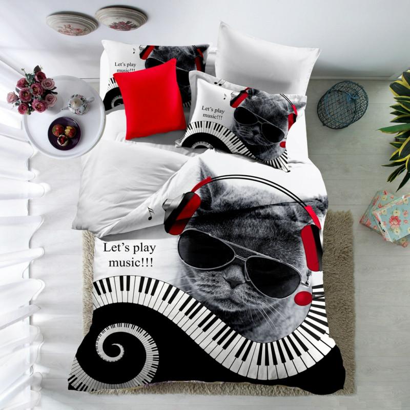 Music Cat Bedding set 3pcs
