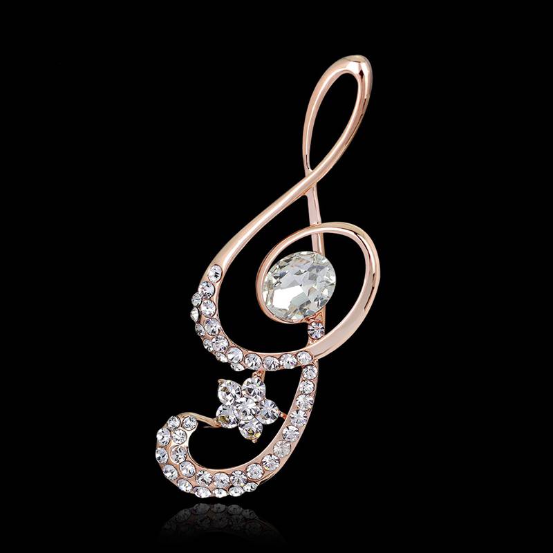 Free - Shinning Treble Clef Brooch