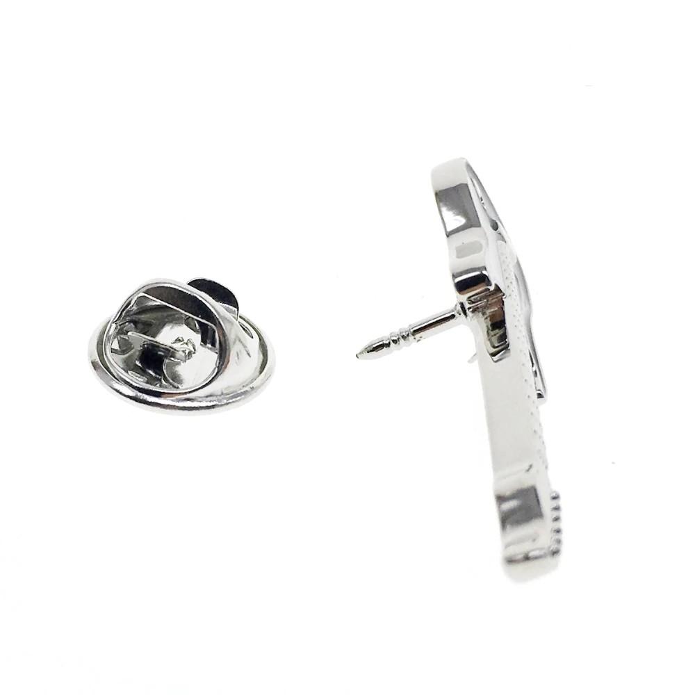 Black Guitar Brooch