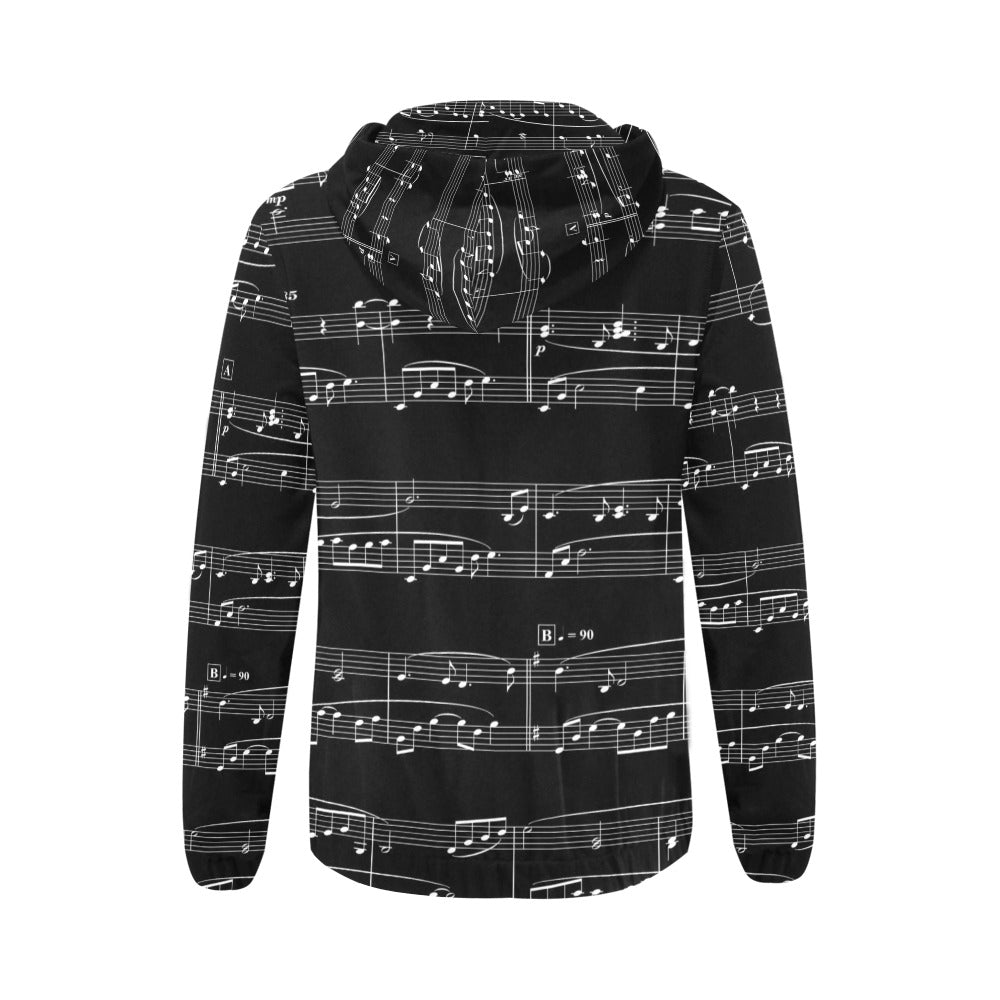 Music Notes Christmas Zip Hoodie