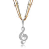 Triple Chain Music Notes Necklace