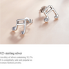 S925 Silver Music Earrings