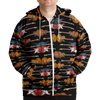 Electric Guitar Plus-Size Zip Hoodie