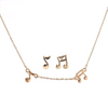 Music Notes Earrings & Necklace Set