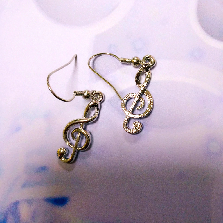 Treble Clef Hook Earrings