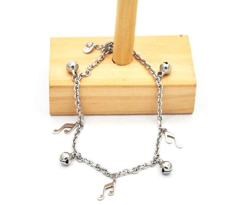 Music Note Women Silver Bracelet