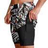 Piano Keys 2-In-1 Shorts