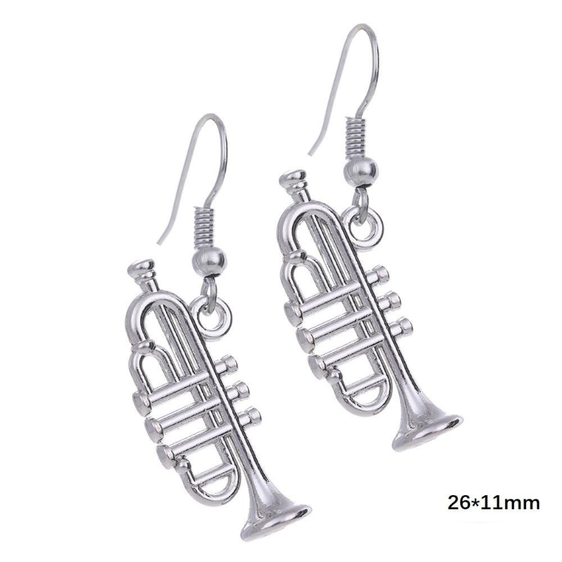 Cornet Music Instrument Earrings