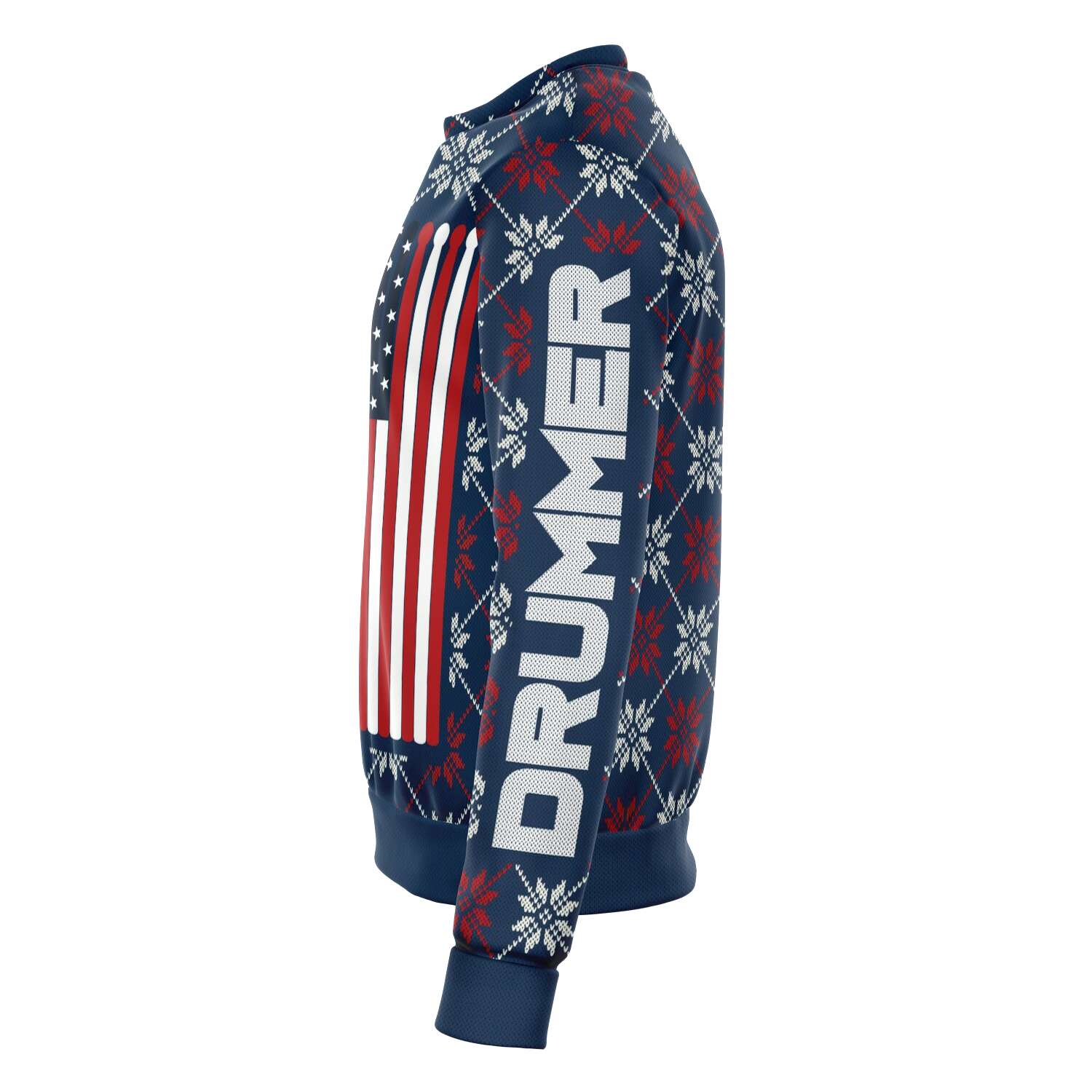 Drummer Christmas Dark Blue Sweatshirt