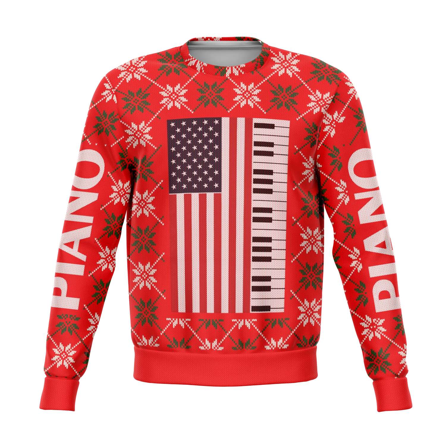 Piano Christmas Red Sweatshirt
