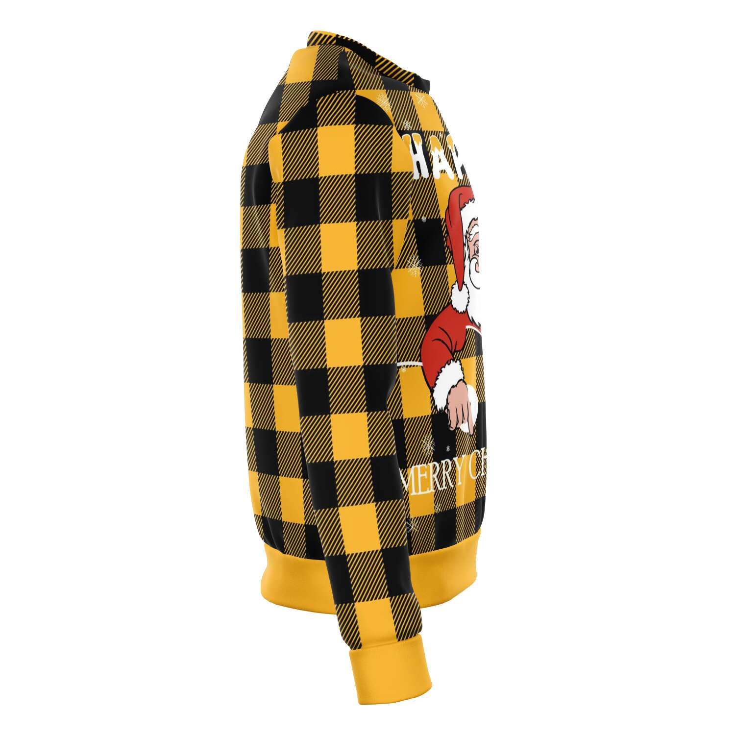 Santa Claus Playing Guitar Yellow Sweatshirt