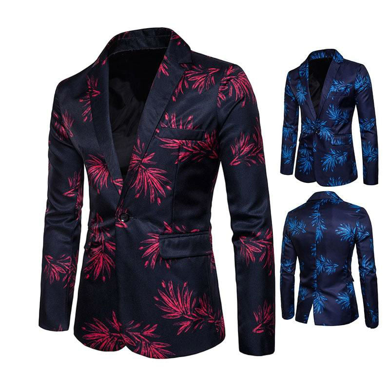 Leaves Printed Blazer