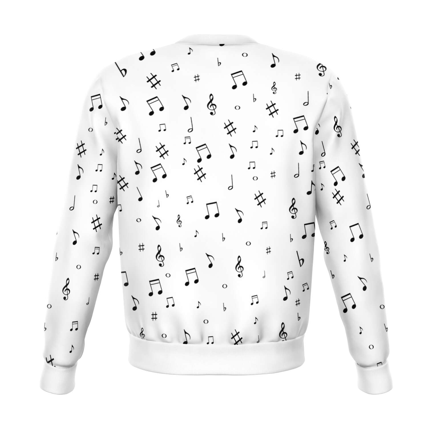 Piano Music Notes White Sweatshirt