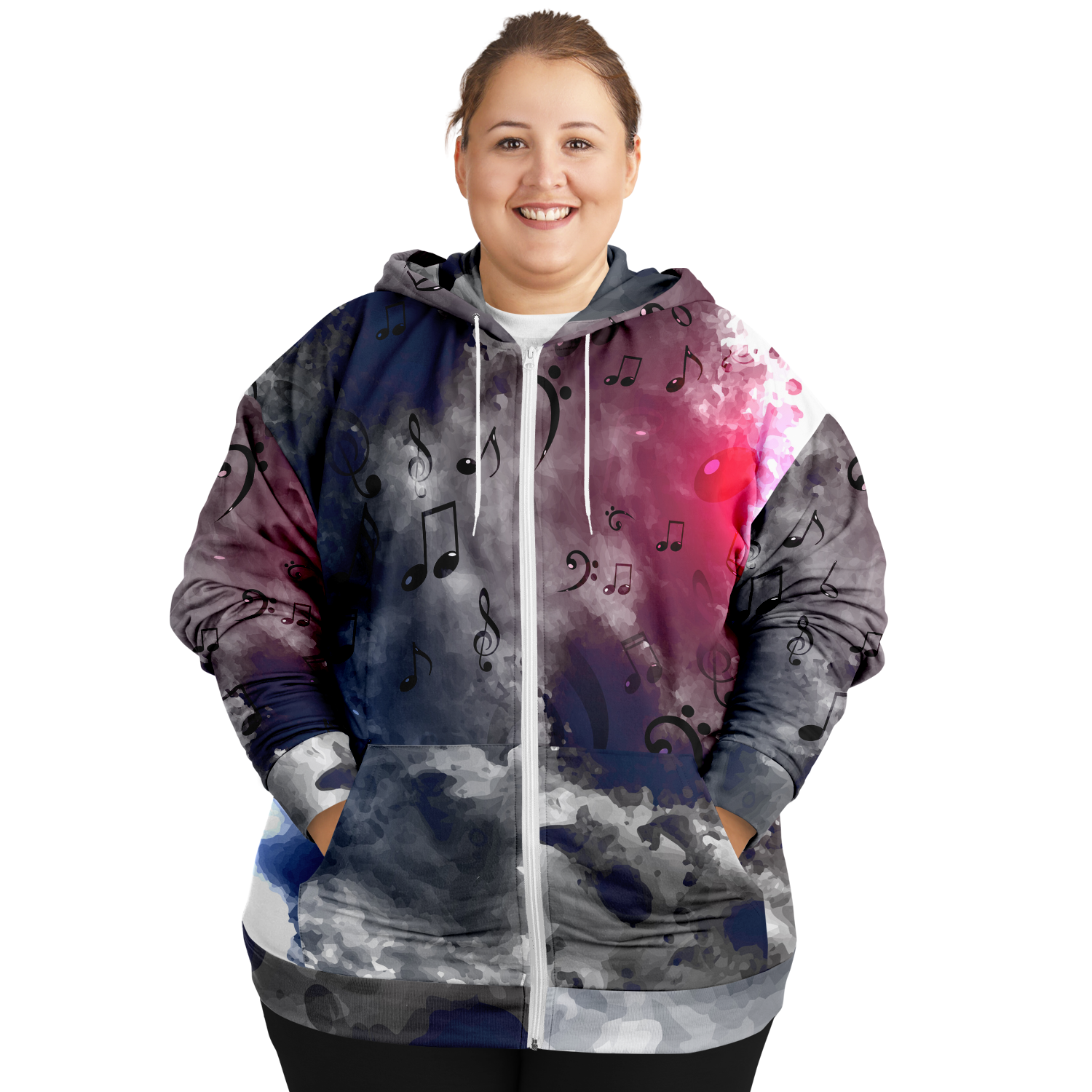 Music Note Abstract Zip Hoodie