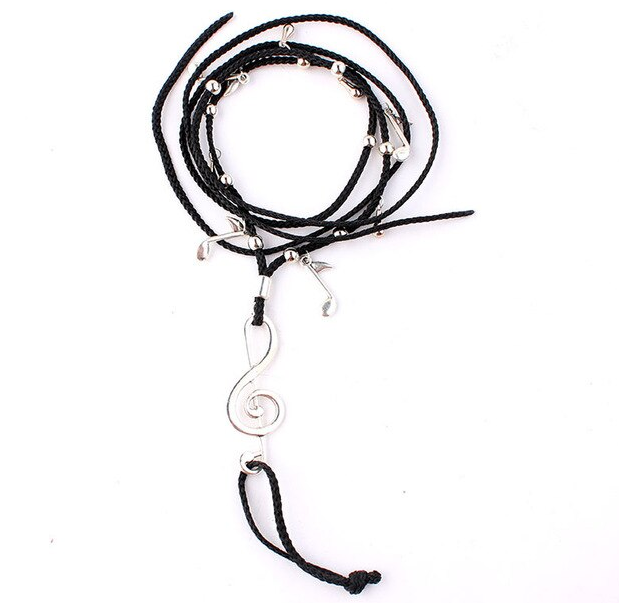 Musical Symbol Silver Anklet