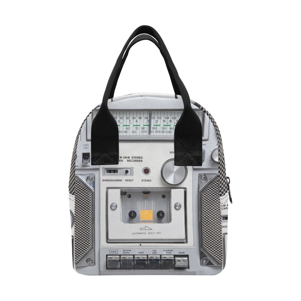 White Stereo Lunch Bag