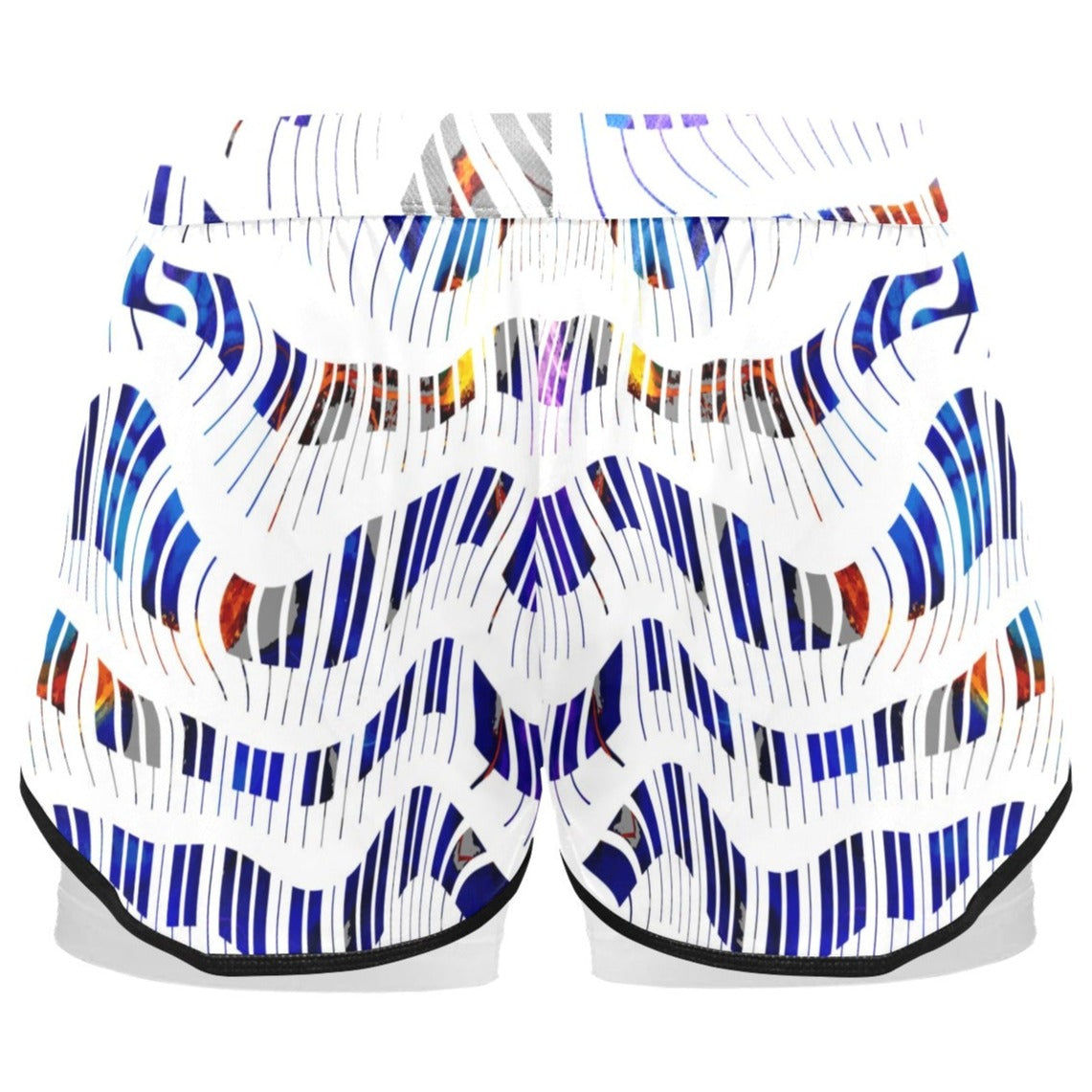 Piano Keys Curve Sports Shorts