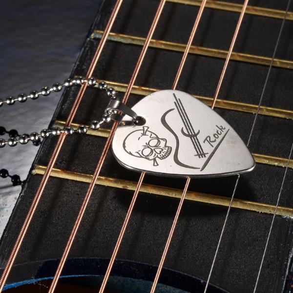 Rock and Roll Guitar Pick Stainless Steel