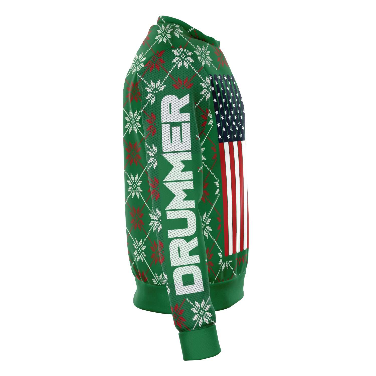 Drummer Christmas Green Sweatshirt