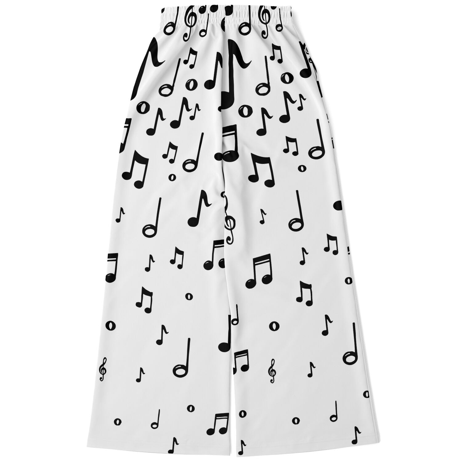 Music Notes White Flare Jogger