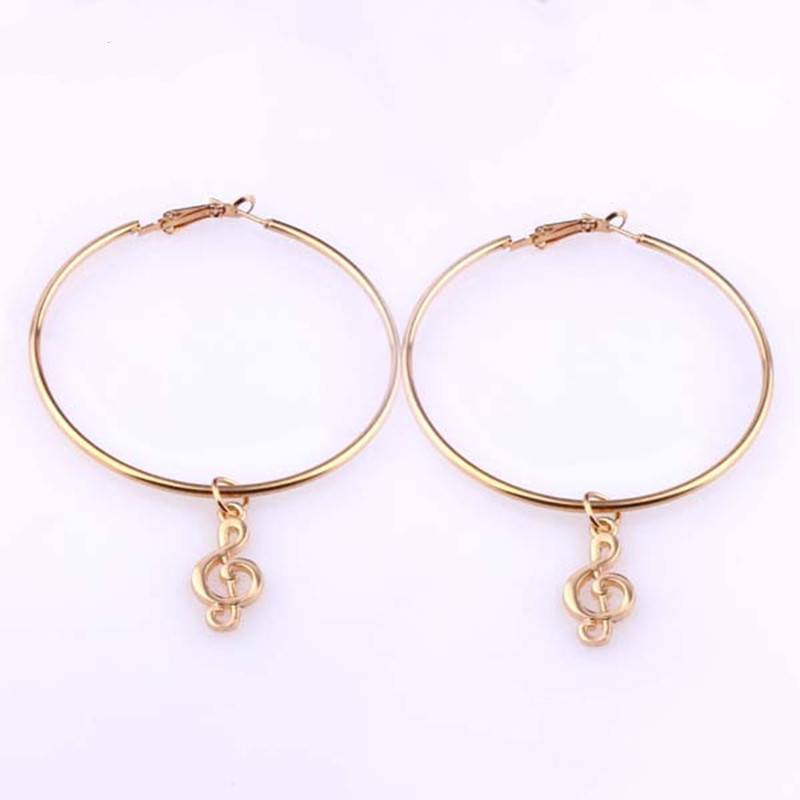 Free - Music Notes Hoop Earrings