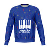 Colorful Music Notes Piano Keys Blue Sweatshirt