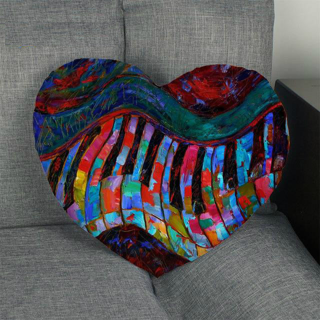 Music Art Heart-Shape Pillowcases