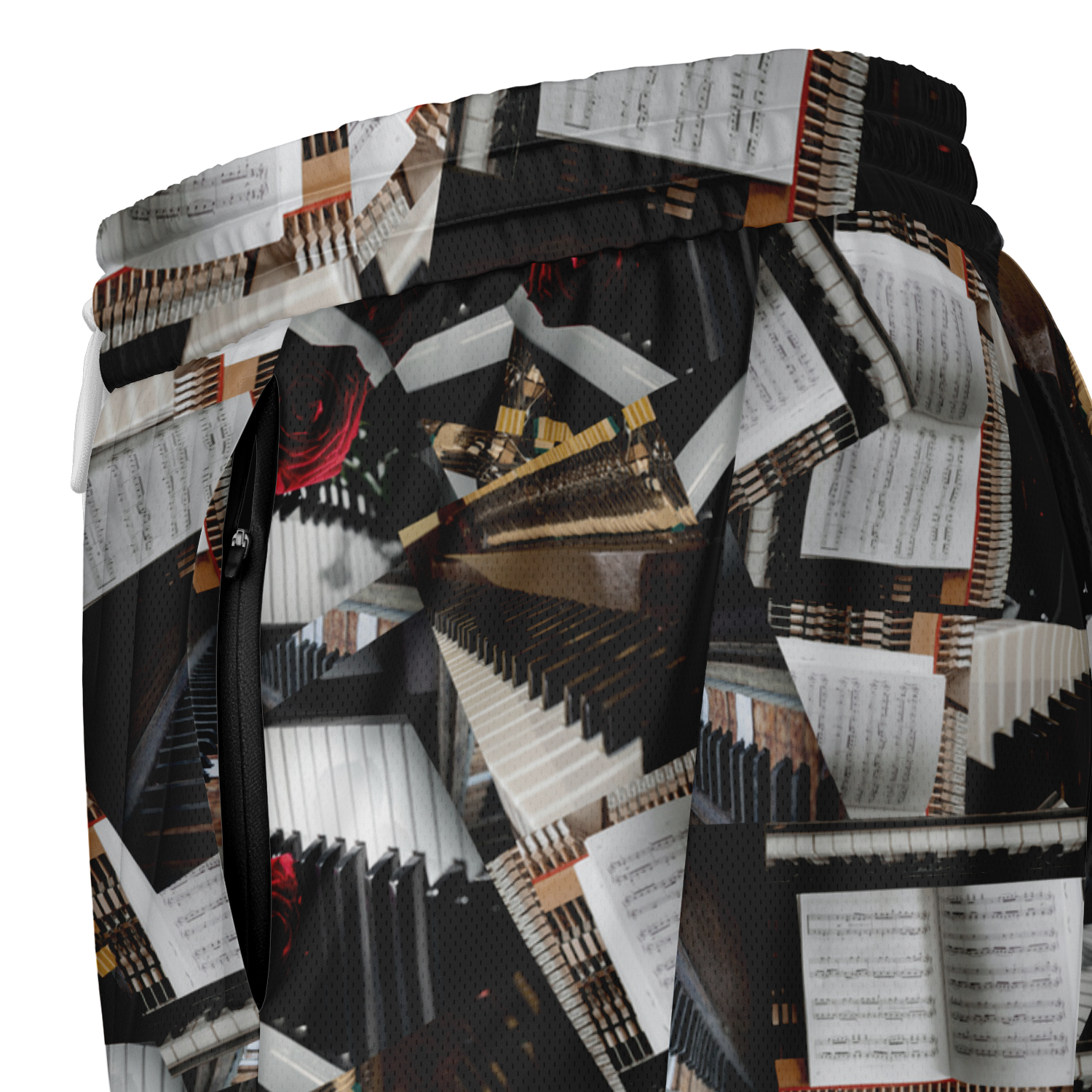 Piano Rose Flower 2-In-1 Shorts