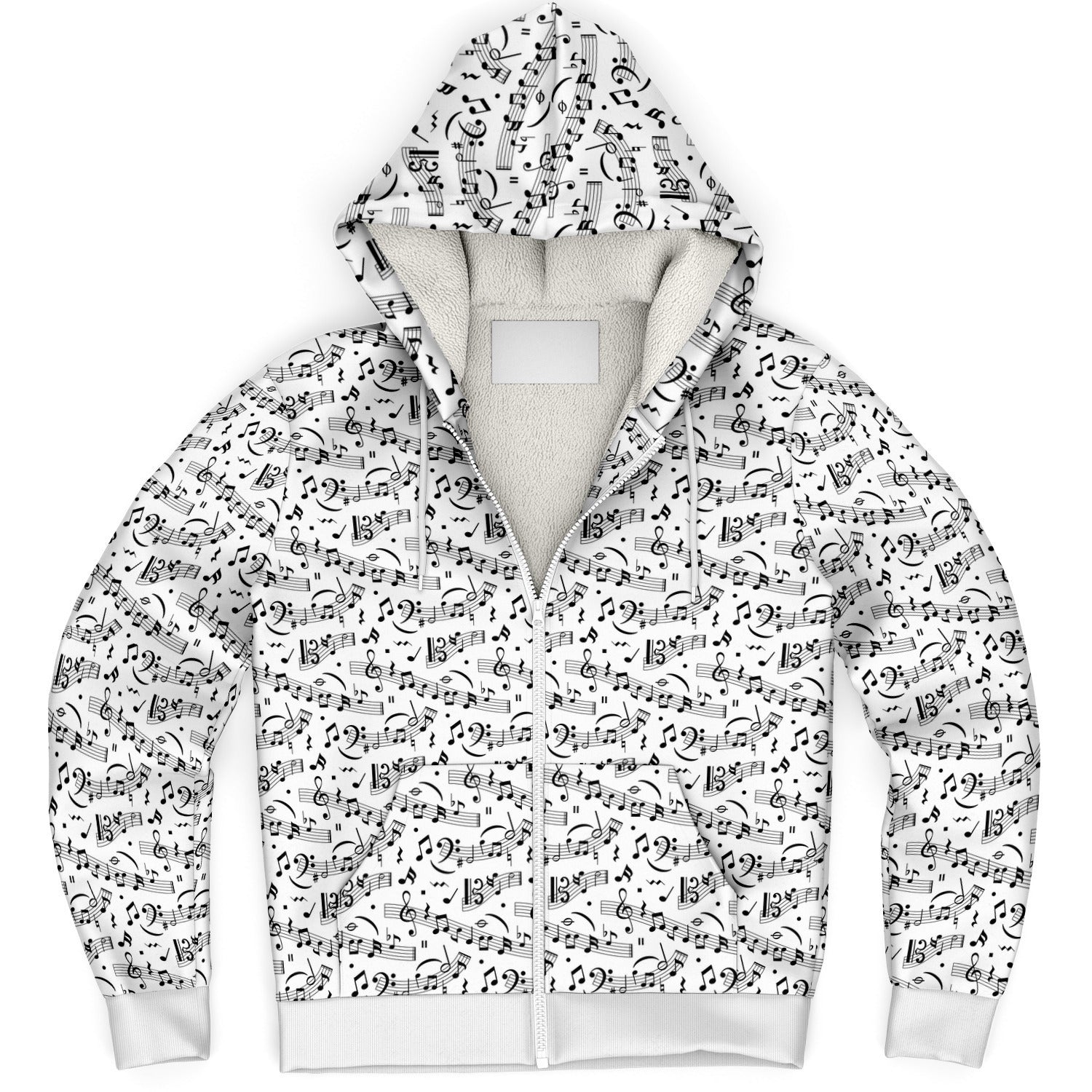Music Notes Microfleece Ziphoodie