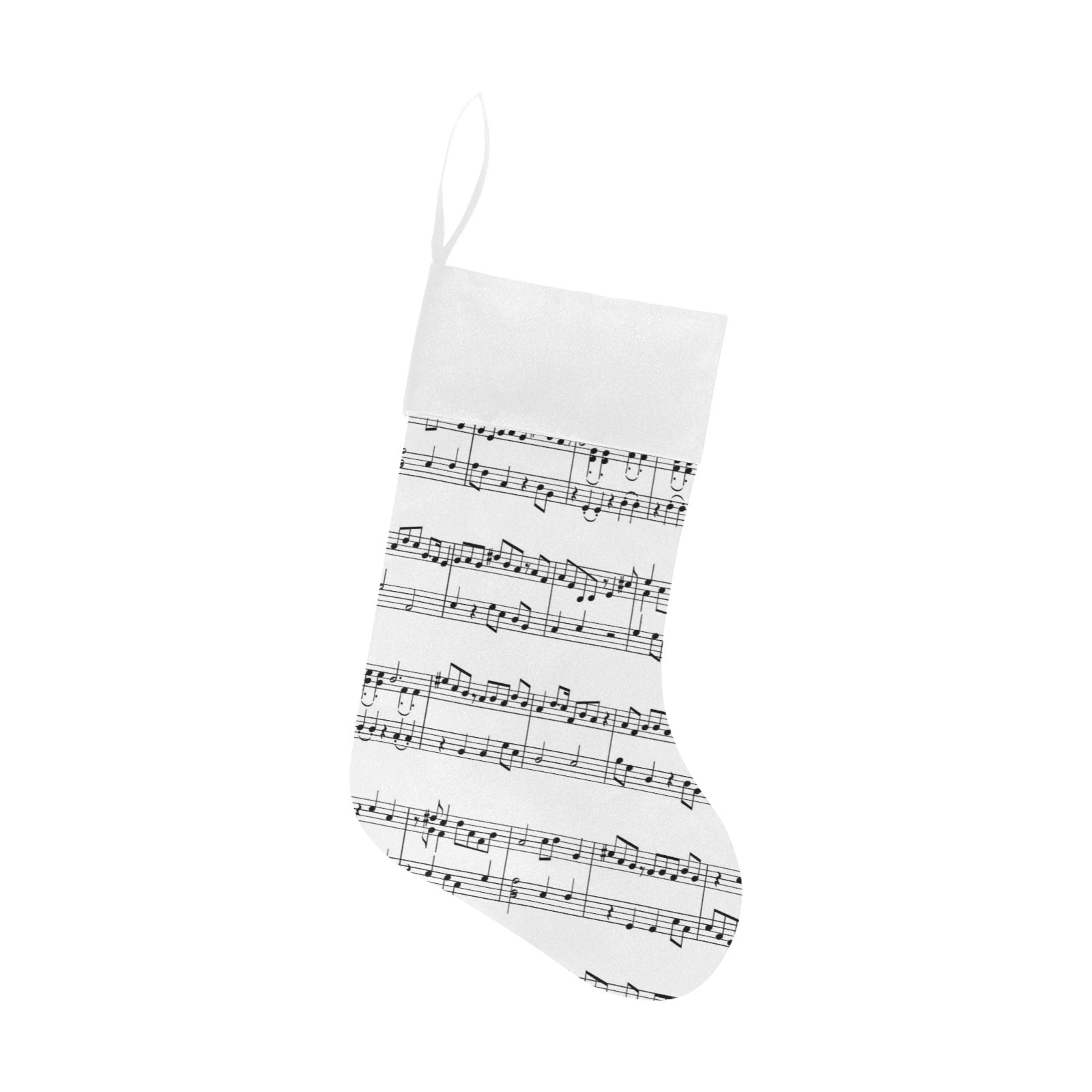 Music Sheet White Christmas Stocking