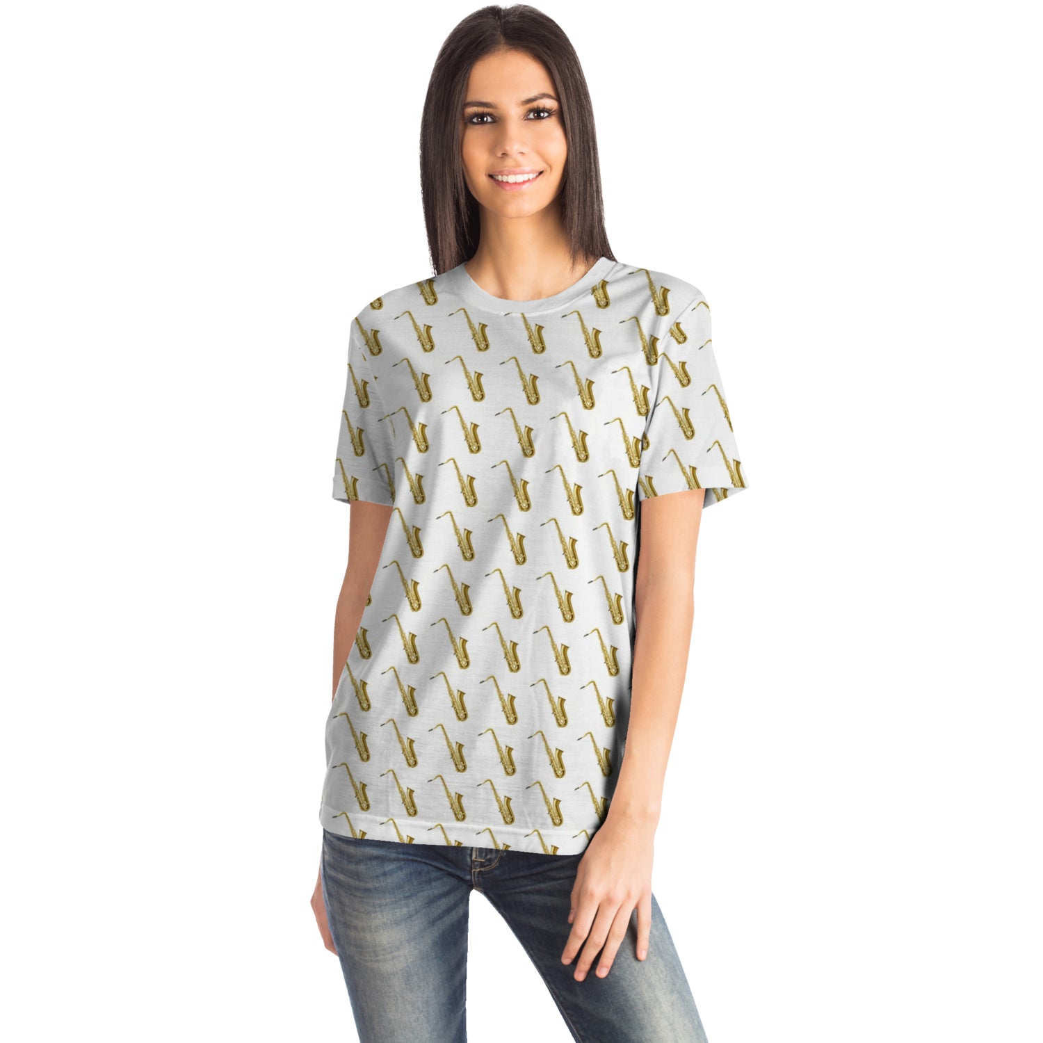 Saxophone White T-Shirt - { shop_name }} - Review