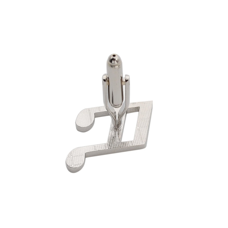 Music Notes Cufflink Tie Clip Set