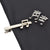 Music Notes Cufflink Tie Clip Set