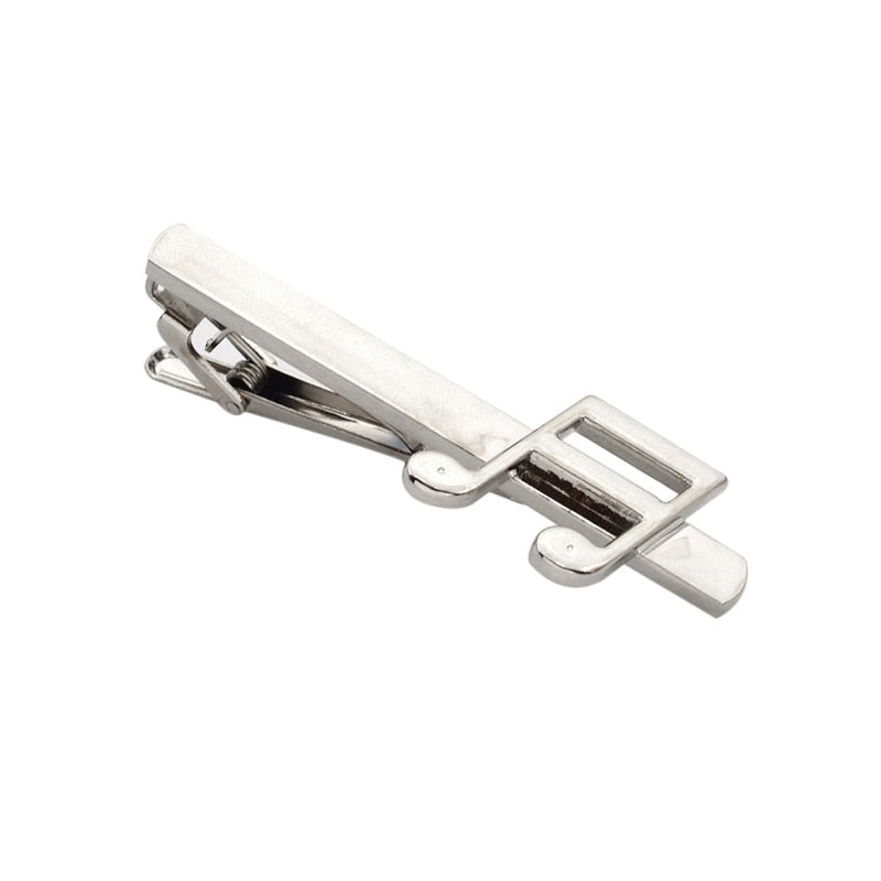 Music Notes Cufflink Tie Clip Set