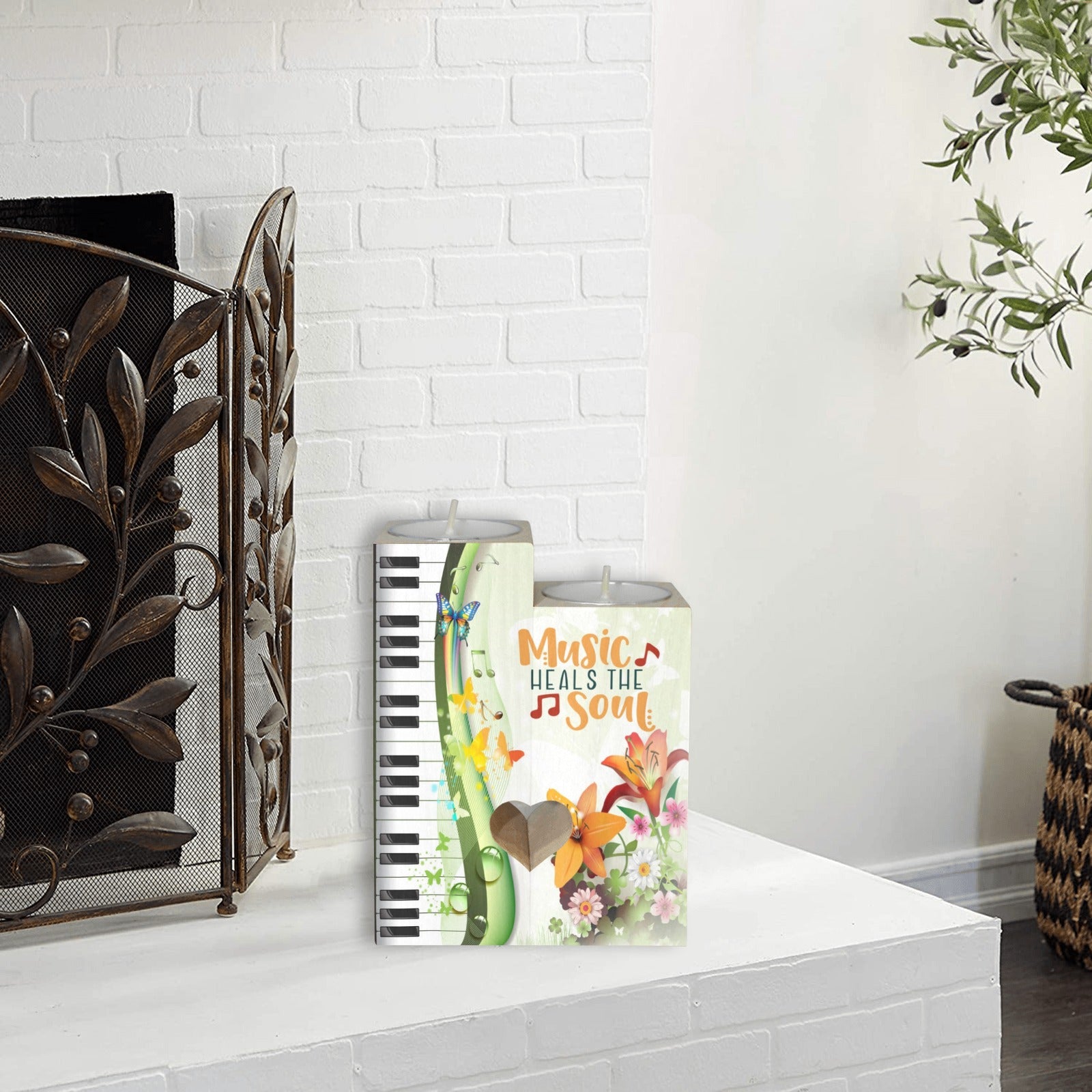 Piano Keys Floral Candle Holder - { shop_name }} - Review