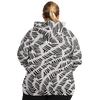 Piano Keys Wave Plus-Size Zip Hoodie