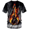 3D Flame Guitar T-Shirt - { shop_name }} - Review