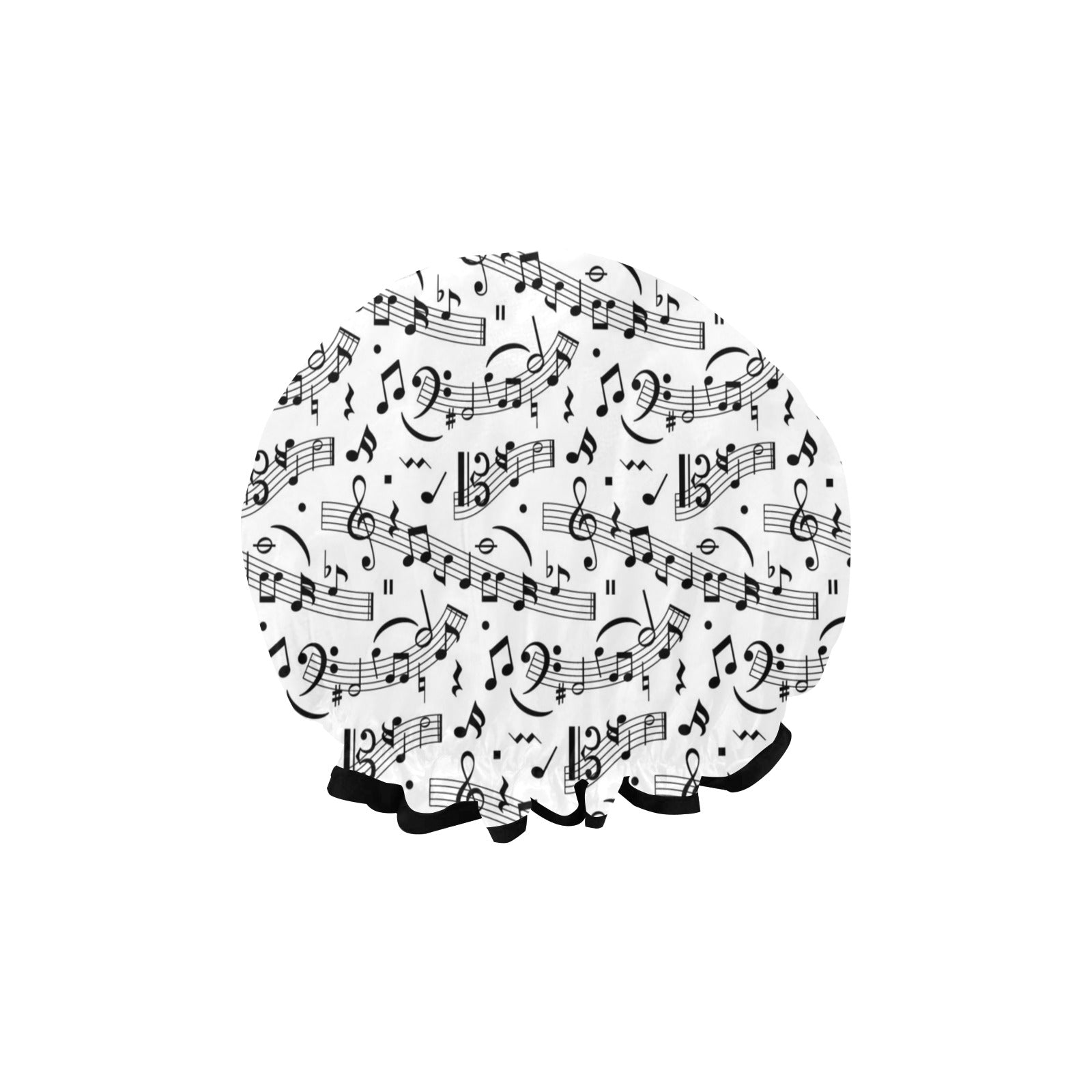Music Notes Pattern Shower Cap
