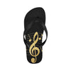 Gold Treble Clef Flip Flops (Unisex)