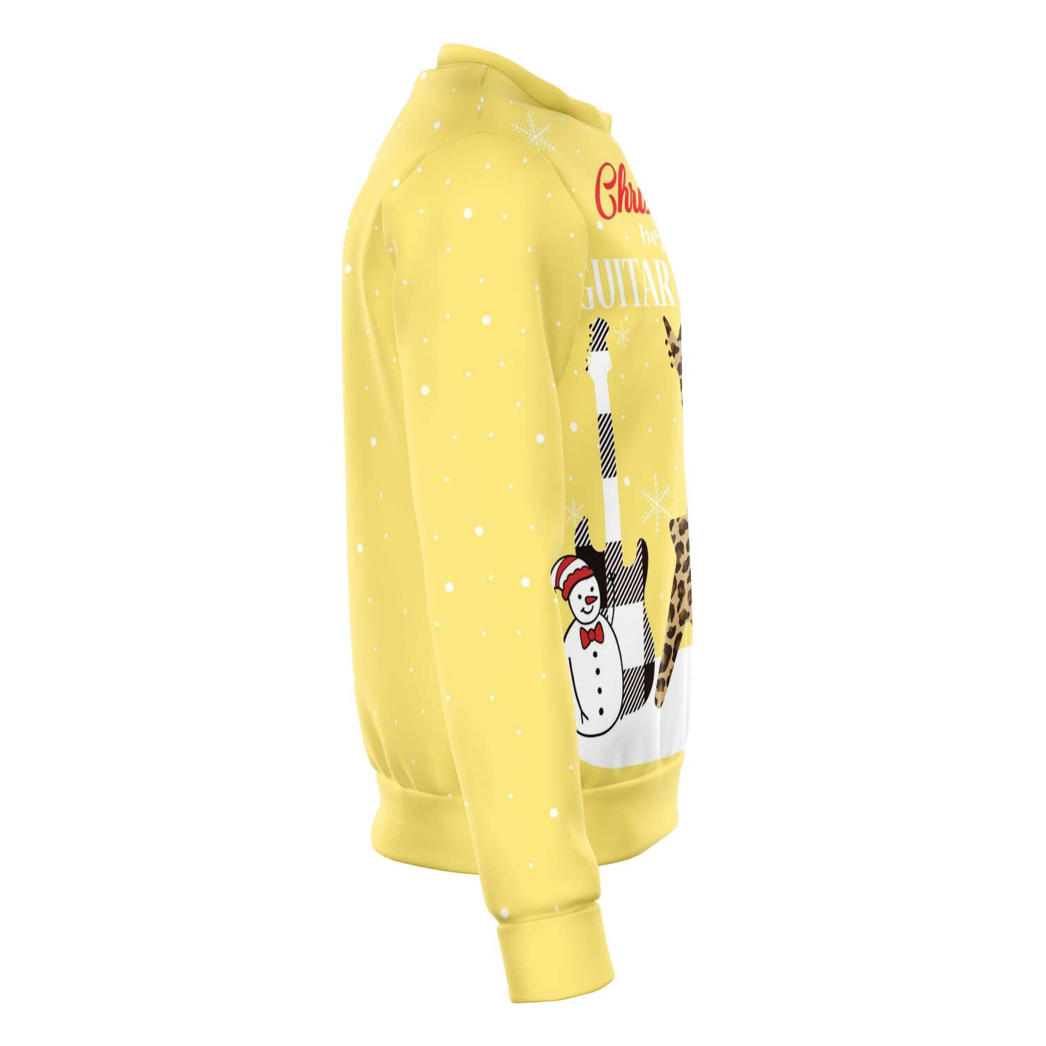 Christmas Begin With Guitar Songs Yellow Sweatshirt