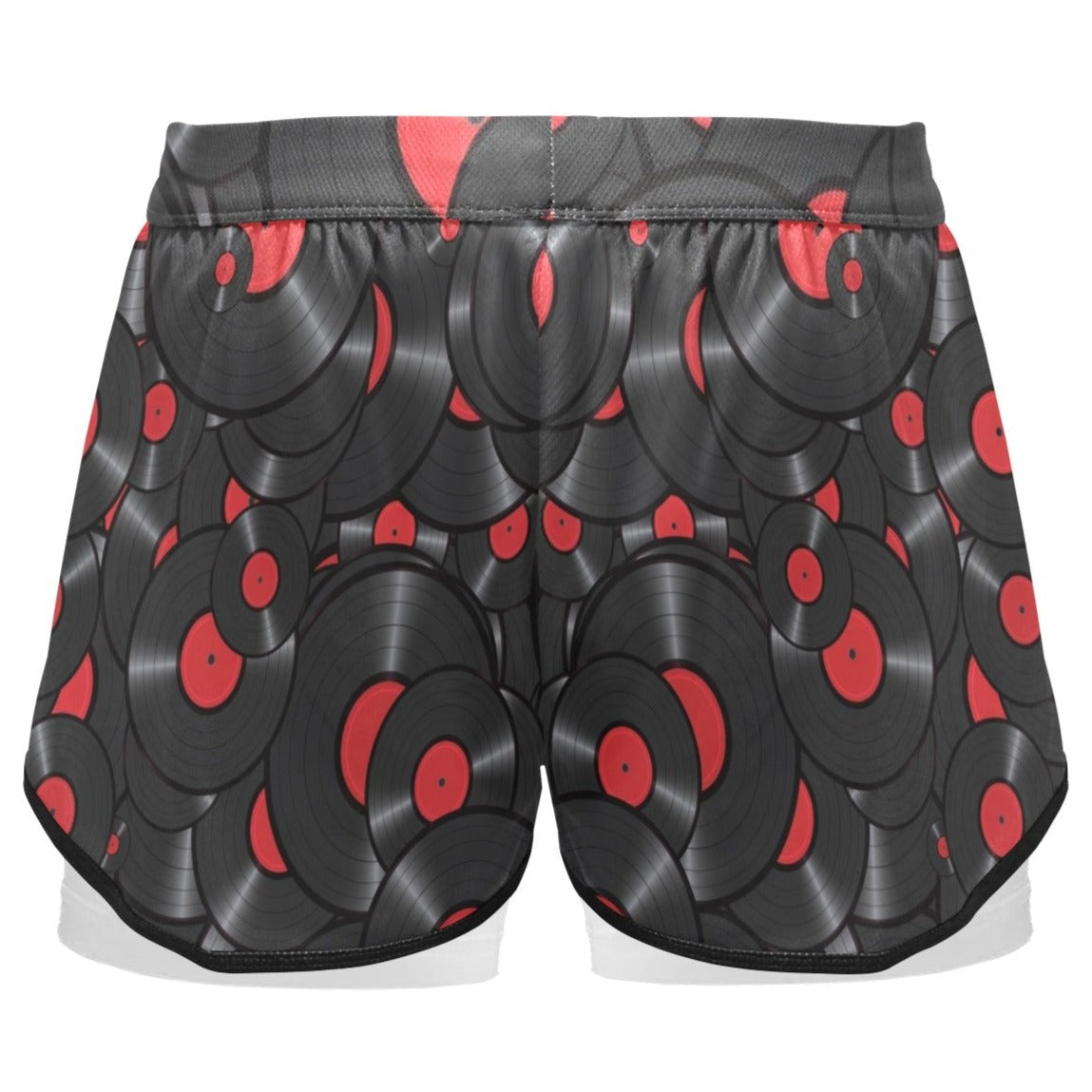 Vinyl Red Sports Shorts