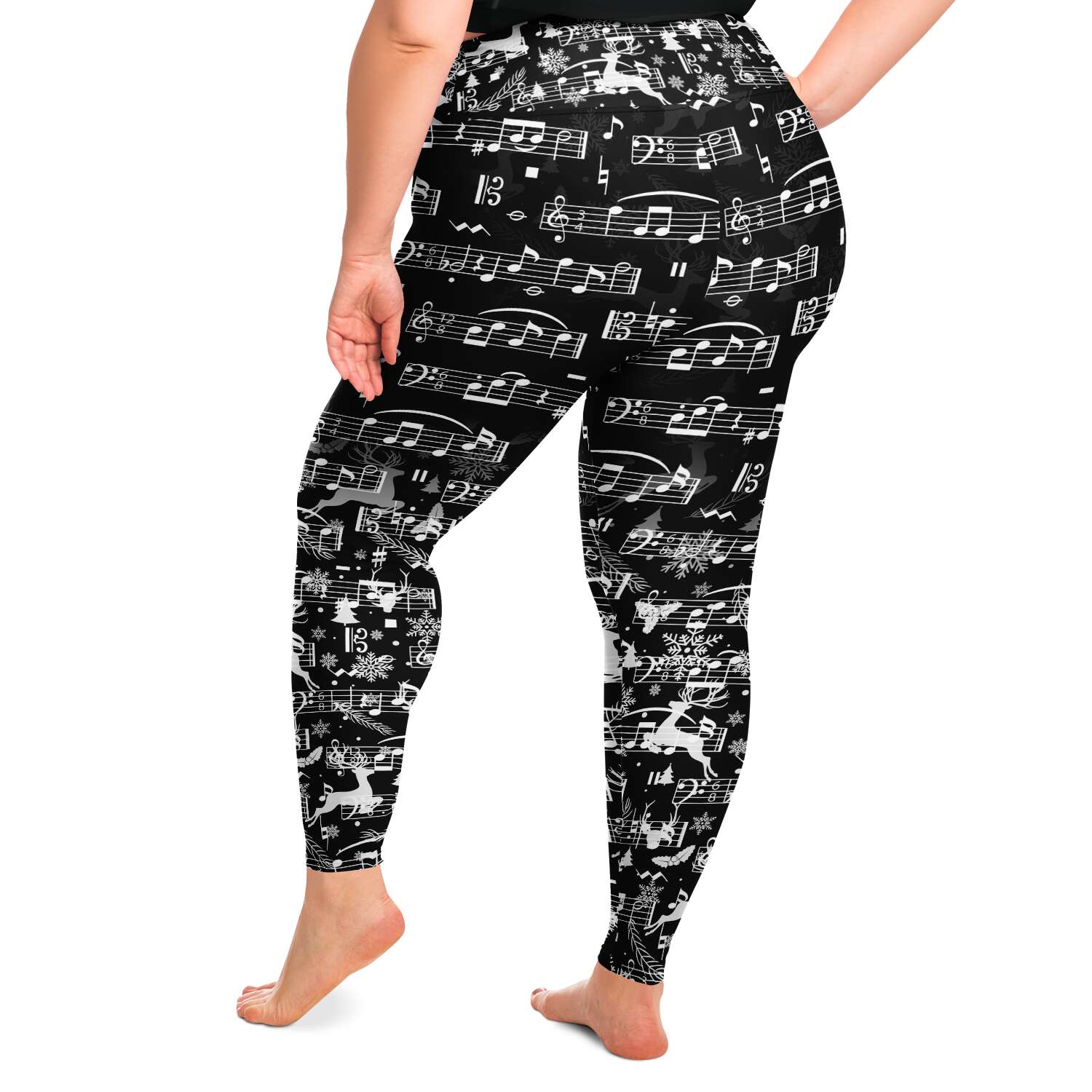 Music Christmas Plus Size Leggings