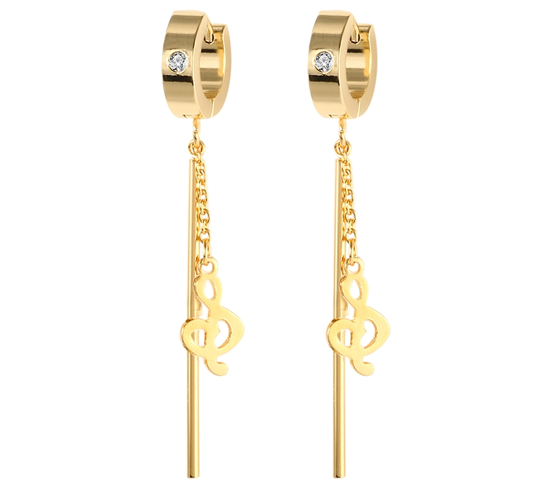 Music Note Dangle Earrings