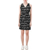 Music Notes Black Sleeveless Dress