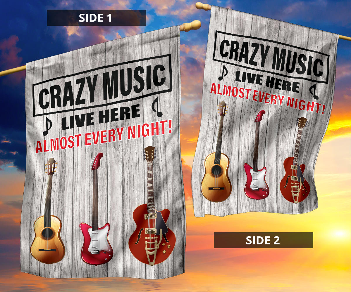 Music Live Here Flag