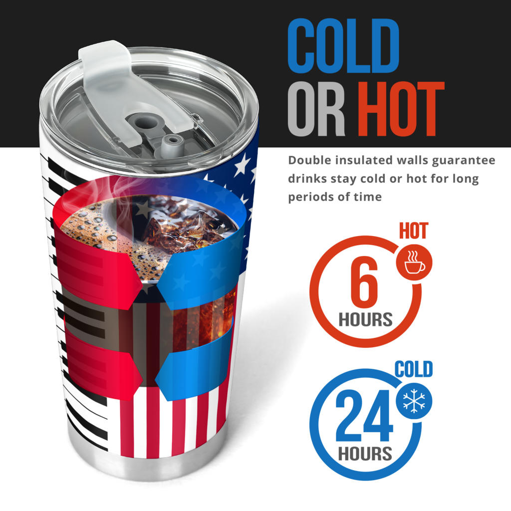 American Flag Piano Keys Tumbler - { shop_name }} - Review