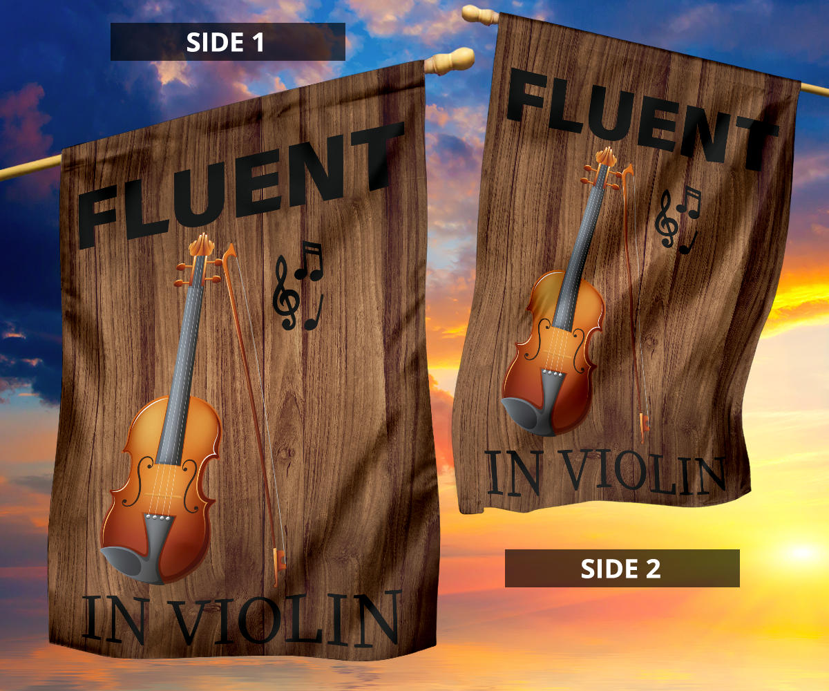 Fluent In Violin Flag