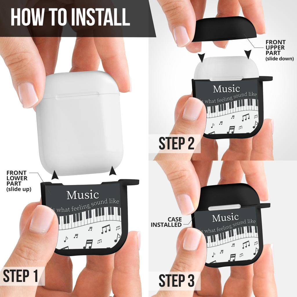 Piano Keys AirPods Case Cover