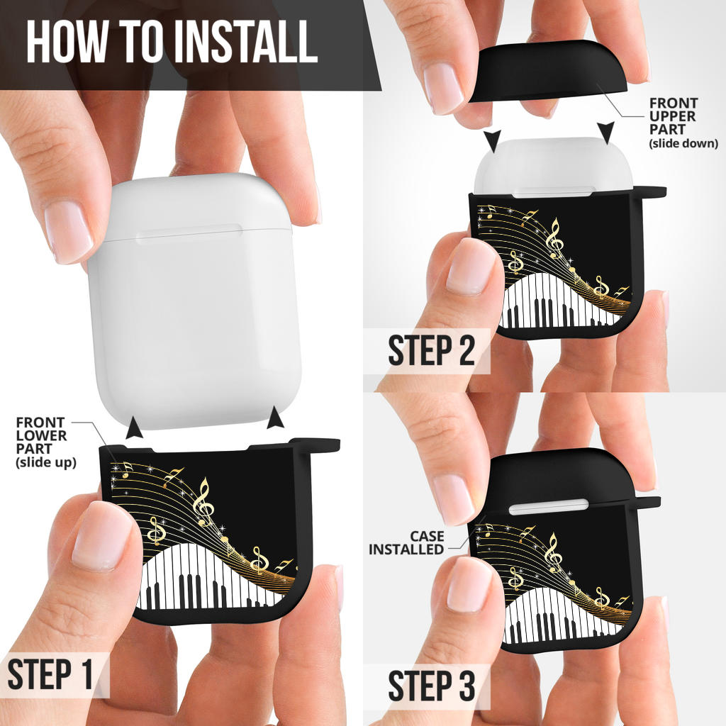 Piano Music Notes AirPods Case Cover